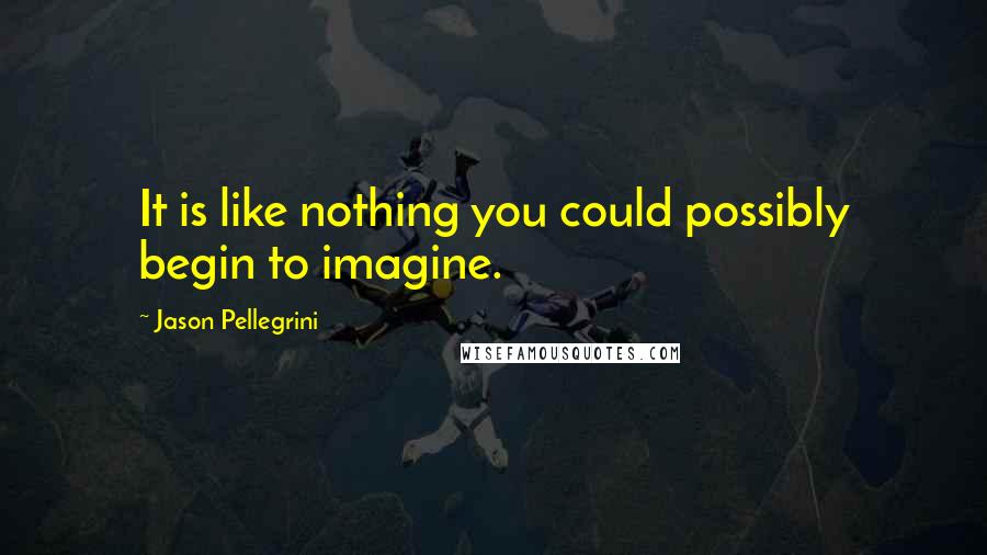 Jason Pellegrini Quotes: It is like nothing you could possibly begin to imagine.