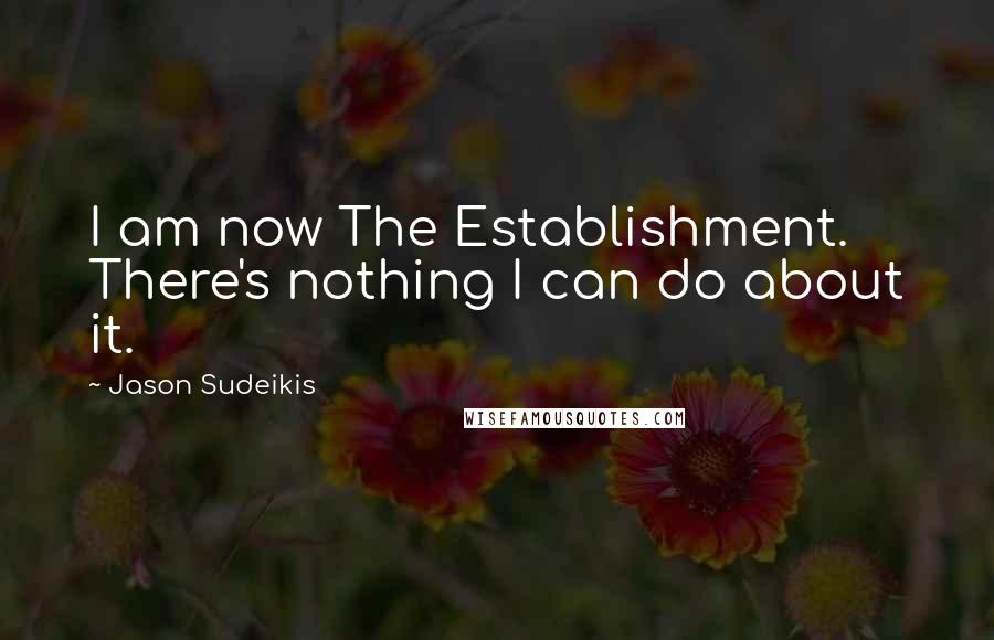 Jason Sudeikis Quotes: I am now The Establishment. There's nothing I can do about it.