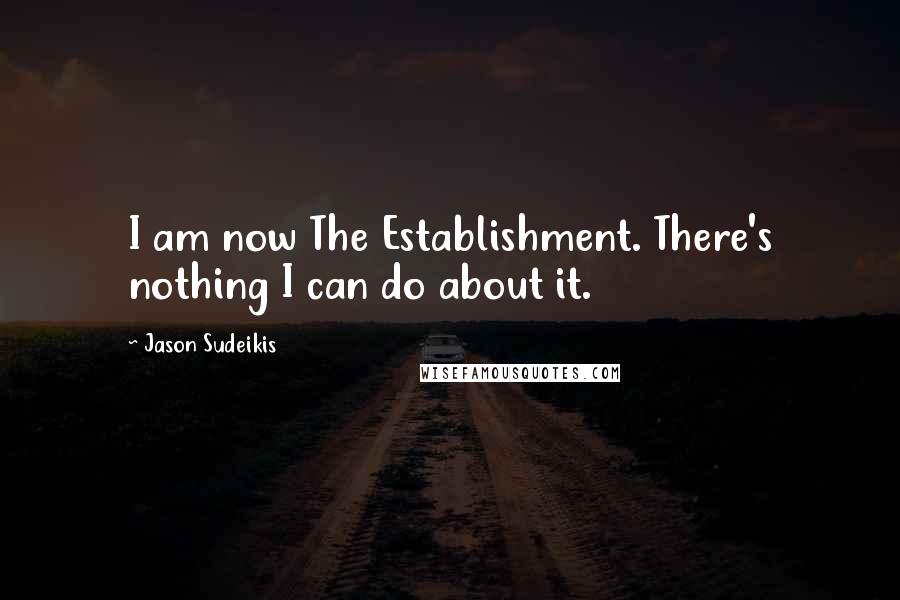 Jason Sudeikis Quotes: I am now The Establishment. There's nothing I can do about it.