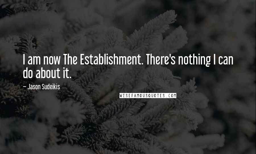 Jason Sudeikis Quotes: I am now The Establishment. There's nothing I can do about it.