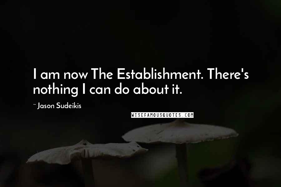 Jason Sudeikis Quotes: I am now The Establishment. There's nothing I can do about it.