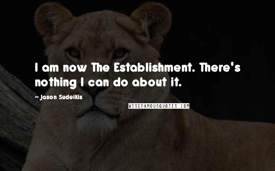 Jason Sudeikis Quotes: I am now The Establishment. There's nothing I can do about it.