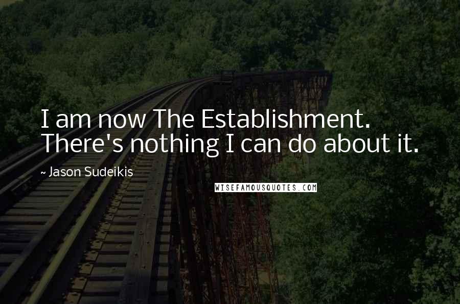 Jason Sudeikis Quotes: I am now The Establishment. There's nothing I can do about it.