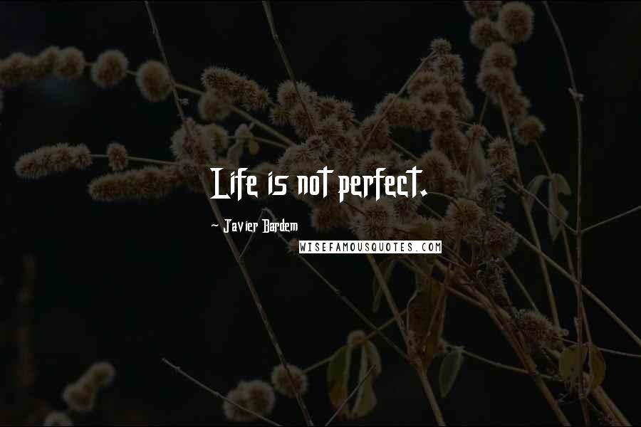 Javier Bardem Quotes: Life is not perfect.