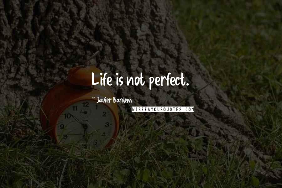 Javier Bardem Quotes: Life is not perfect.