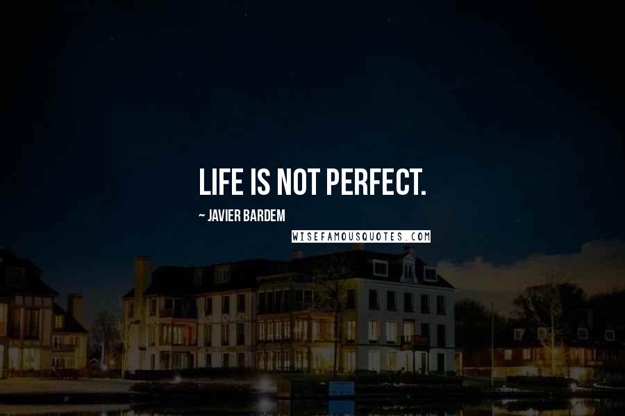 Javier Bardem Quotes: Life is not perfect.