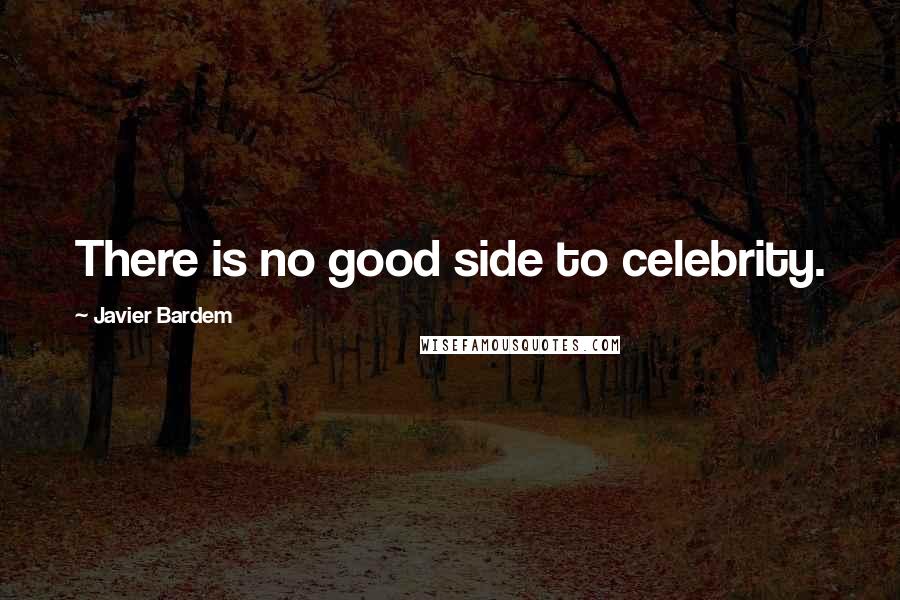 Javier Bardem Quotes: There is no good side to celebrity.
