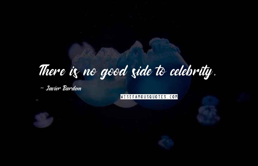 Javier Bardem Quotes: There is no good side to celebrity.