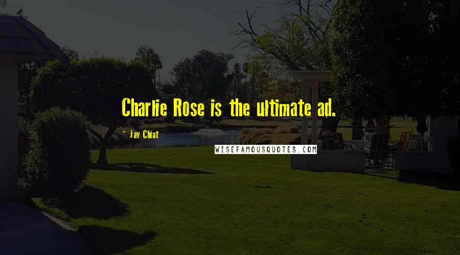 Jay Chiat Quotes: Charlie Rose is the ultimate ad.