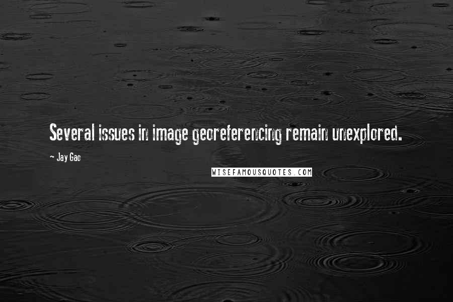 Jay Gao Quotes: Several issues in image georeferencing remain unexplored.