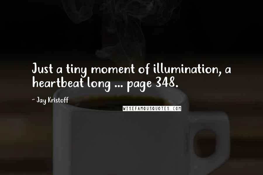 Jay Kristoff Quotes: Just a tiny moment of illumination, a heartbeat long ... page 348.