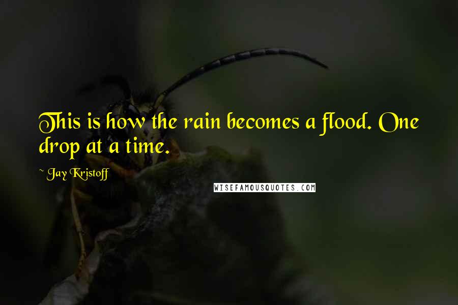 Jay Kristoff Quotes: This is how the rain becomes a flood. One drop at a time.