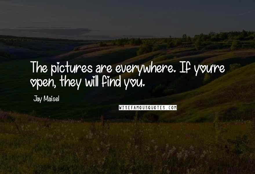 Jay Maisel Quotes: The pictures are everywhere. If you're open, they will find you.