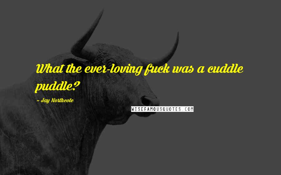 Jay Northcote Quotes: What the ever-loving fuck was a cuddle puddle?