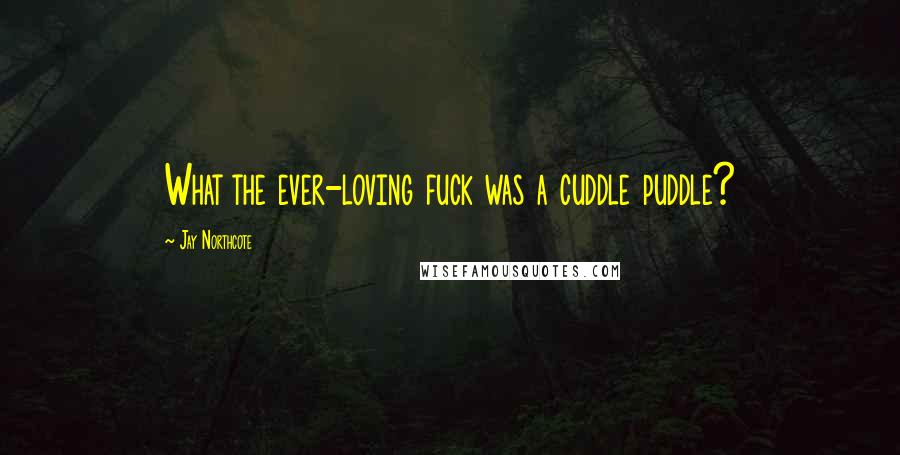 Jay Northcote Quotes: What the ever-loving fuck was a cuddle puddle?