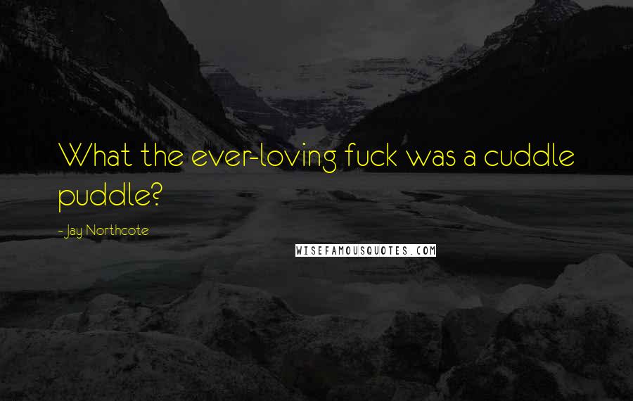 Jay Northcote Quotes: What the ever-loving fuck was a cuddle puddle?