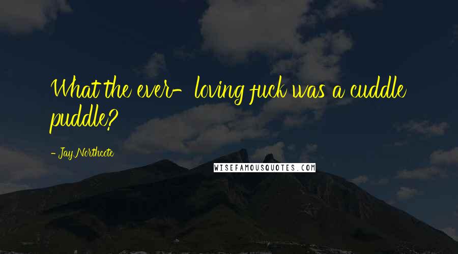 Jay Northcote Quotes: What the ever-loving fuck was a cuddle puddle?