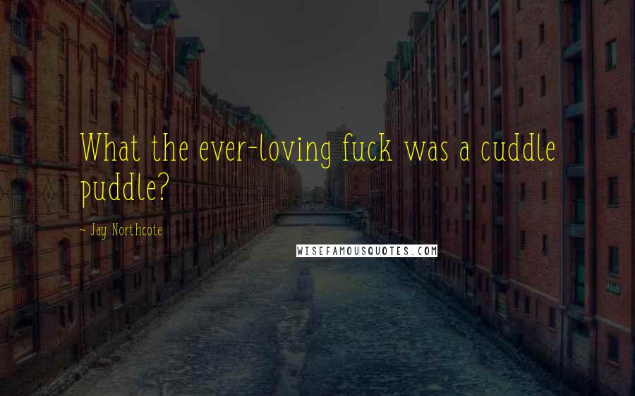 Jay Northcote Quotes: What the ever-loving fuck was a cuddle puddle?
