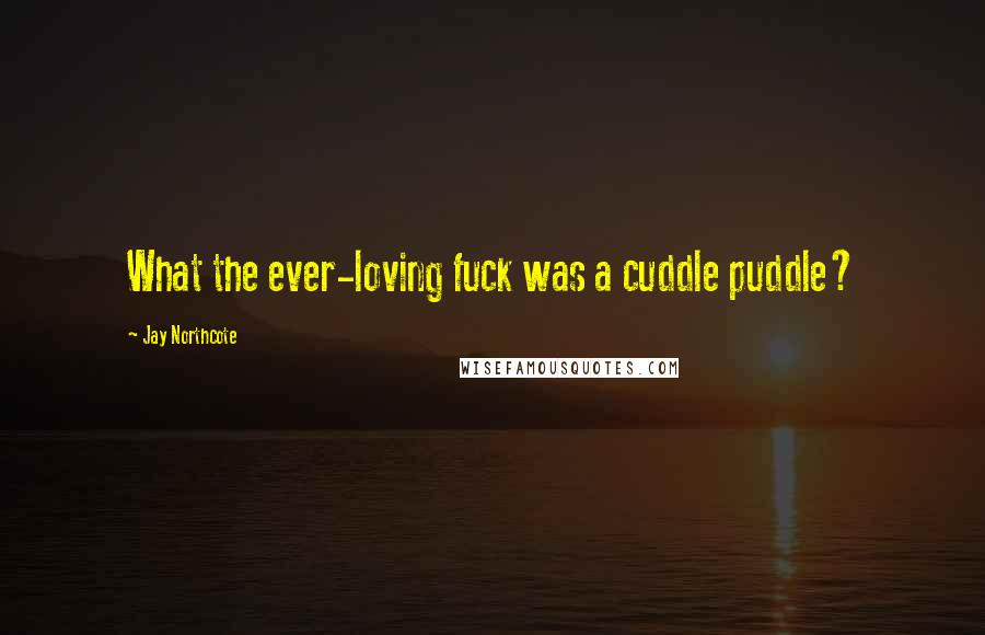 Jay Northcote Quotes: What the ever-loving fuck was a cuddle puddle?