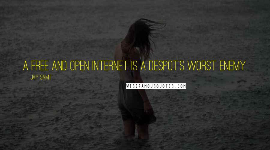 Jay Samit Quotes: A free and open Internet is a despot's worst enemy.