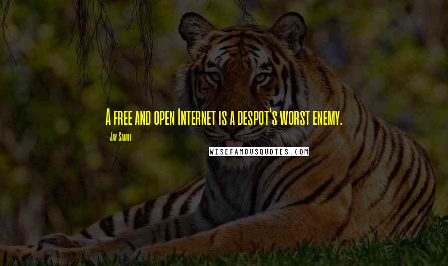 Jay Samit Quotes: A free and open Internet is a despot's worst enemy.