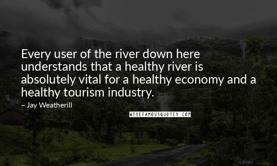 Jay Weatherill Quotes: Every user of the river down here understands that a healthy river is absolutely vital for a healthy economy and a healthy tourism industry.