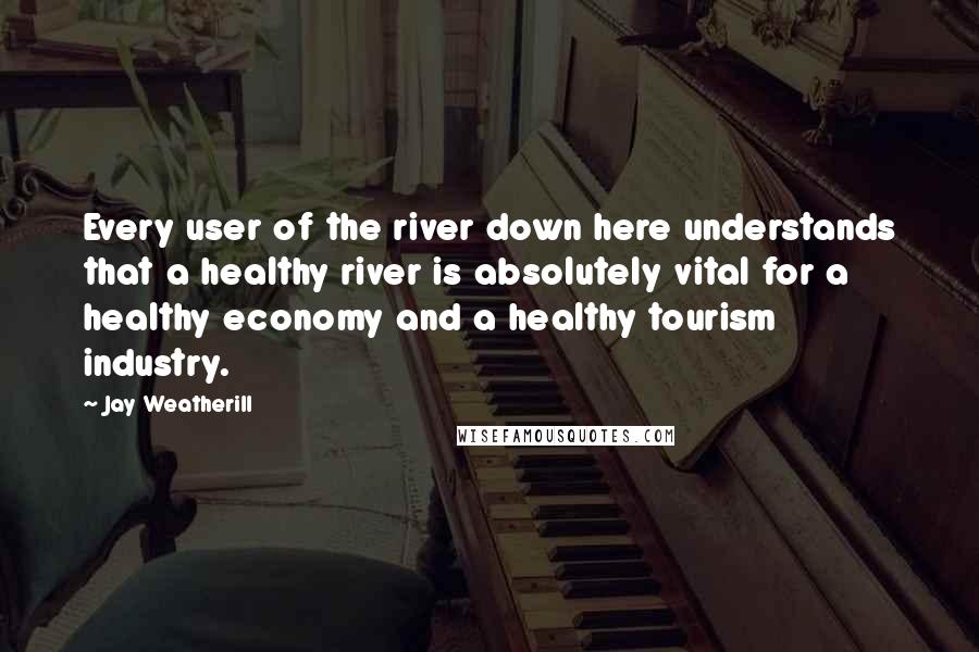 Jay Weatherill Quotes: Every user of the river down here understands that a healthy river is absolutely vital for a healthy economy and a healthy tourism industry.