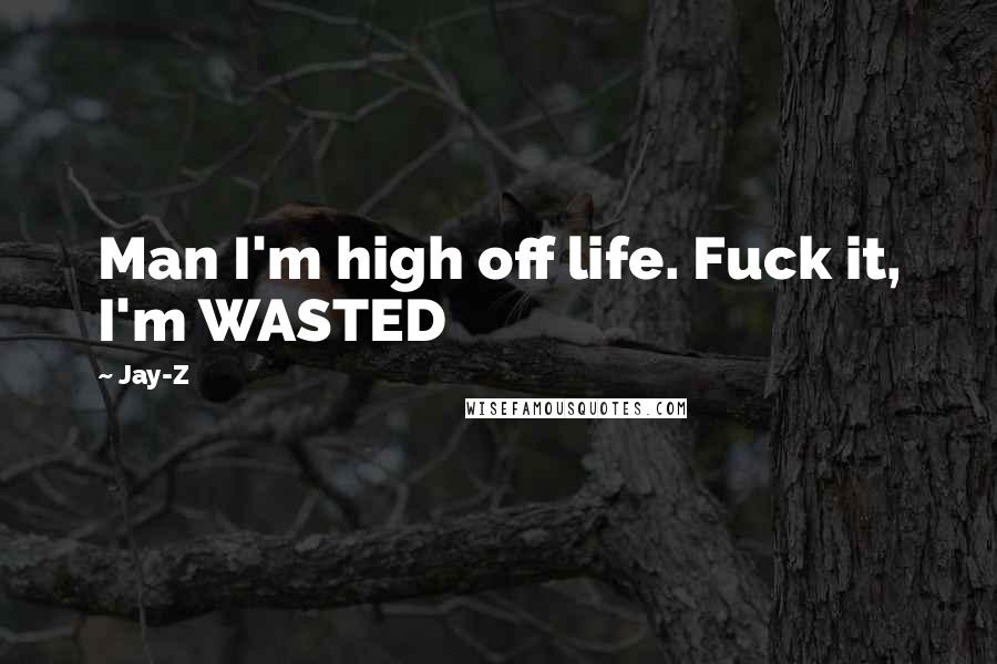 Jay-Z Quotes: Man I'm high off life. Fuck it, I'm WASTED