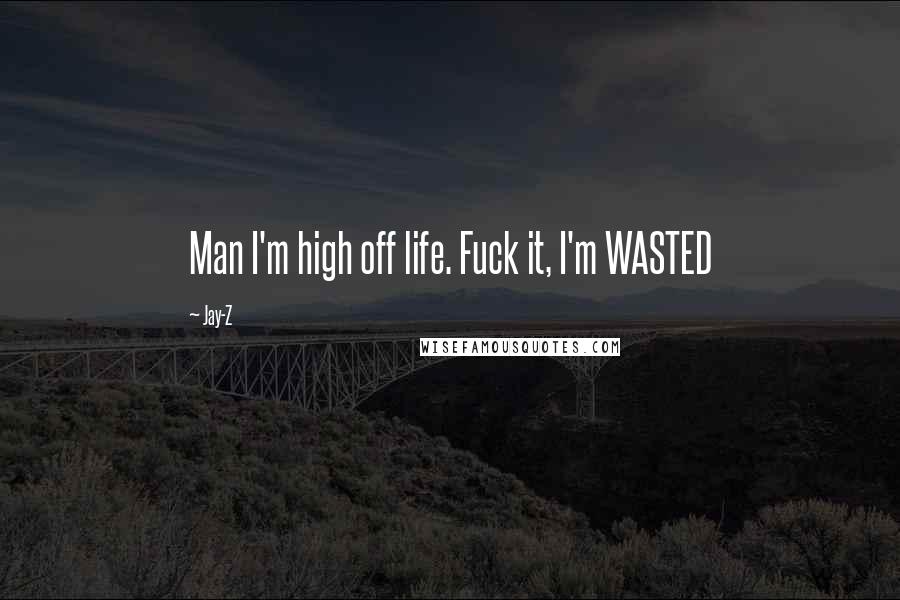 Jay-Z Quotes: Man I'm high off life. Fuck it, I'm WASTED