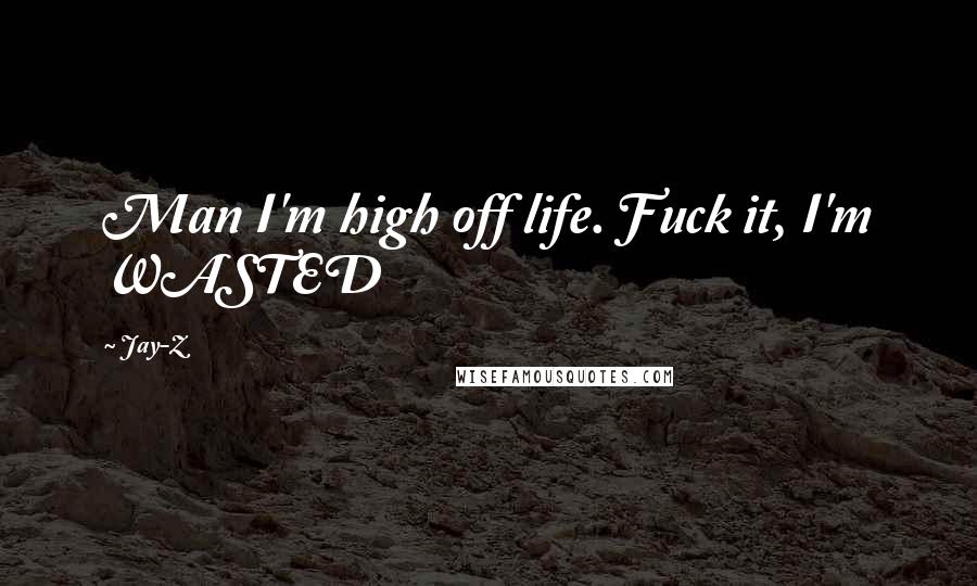 Jay-Z Quotes: Man I'm high off life. Fuck it, I'm WASTED