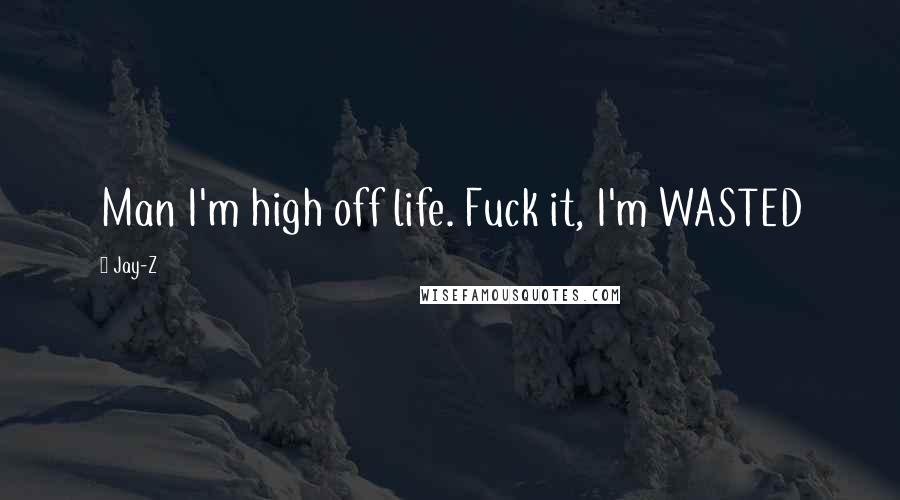 Jay-Z Quotes: Man I'm high off life. Fuck it, I'm WASTED