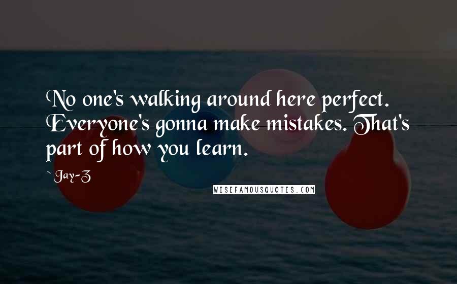 Jay-Z Quotes: No one's walking around here perfect. Everyone's gonna make mistakes. That's part of how you learn.