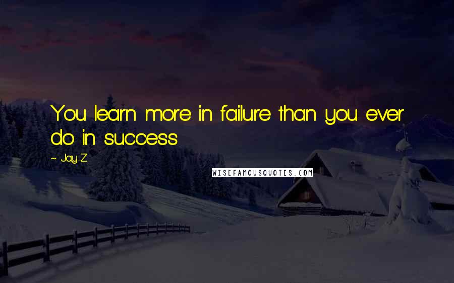 Jay-Z Quotes: You learn more in failure than you ever do in success