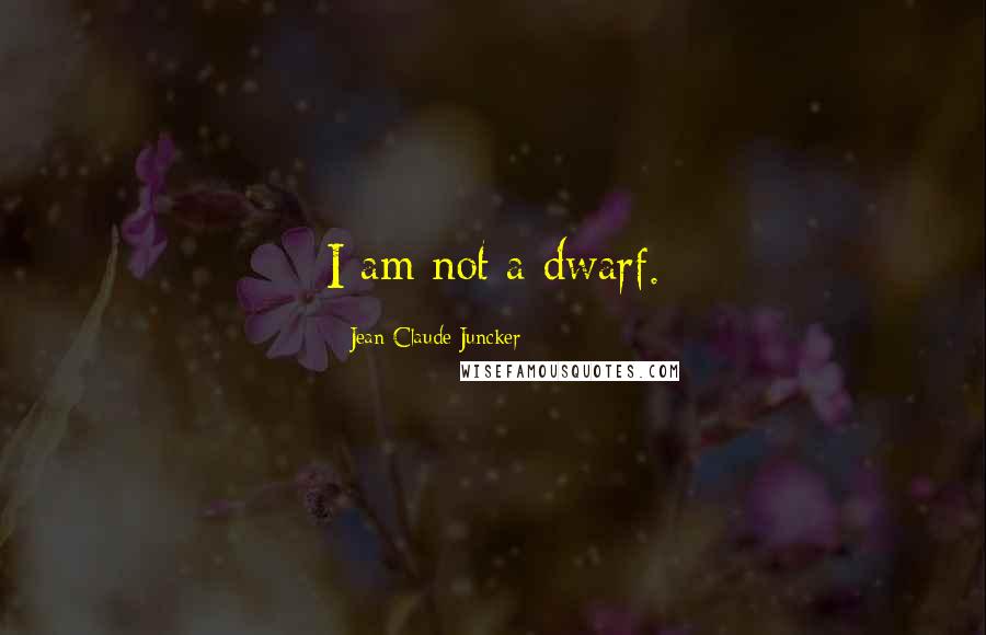 Jean-Claude Juncker Quotes: I am not a dwarf.