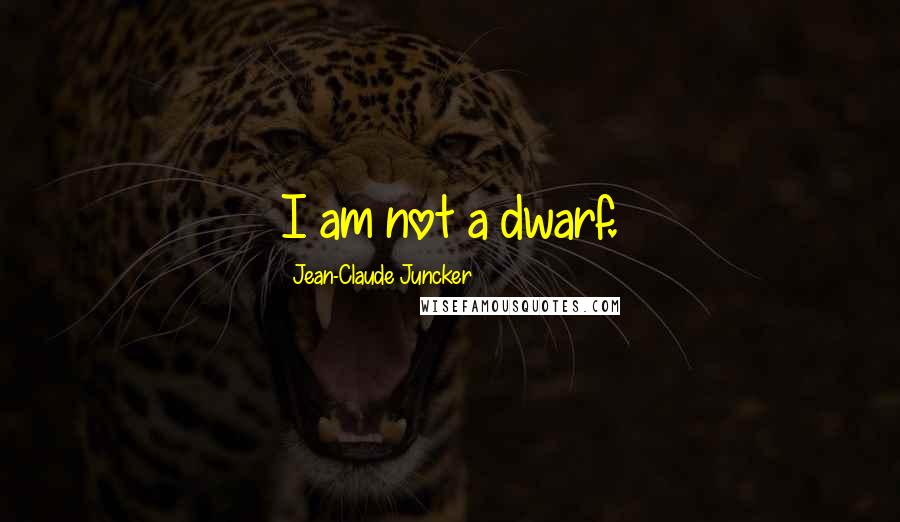 Jean-Claude Juncker Quotes: I am not a dwarf.