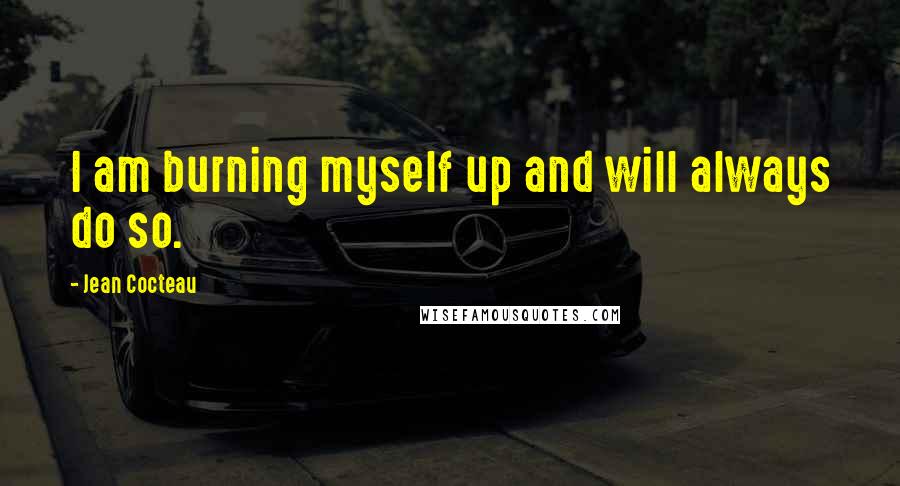Jean Cocteau Quotes: I am burning myself up and will always do so.