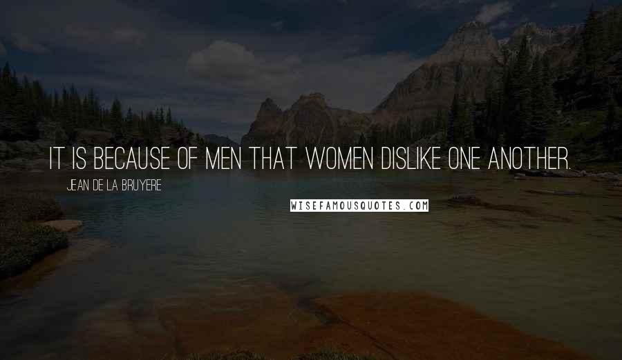 Jean De La Bruyere Quotes: It is because of men that women dislike one another.