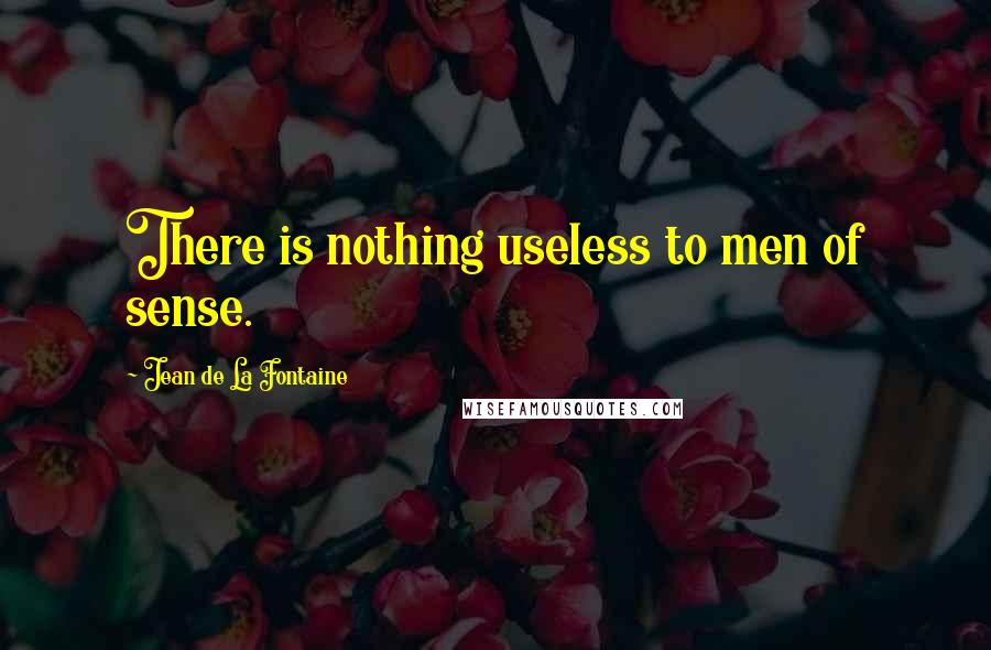 Jean De La Fontaine Quotes: There is nothing useless to men of sense.