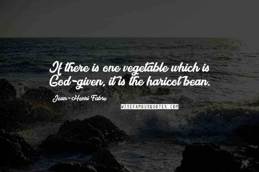 Jean-Henri Fabre Quotes: If there is one vegetable which is God-given, it is the haricot bean.