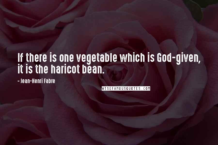 Jean-Henri Fabre Quotes: If there is one vegetable which is God-given, it is the haricot bean.