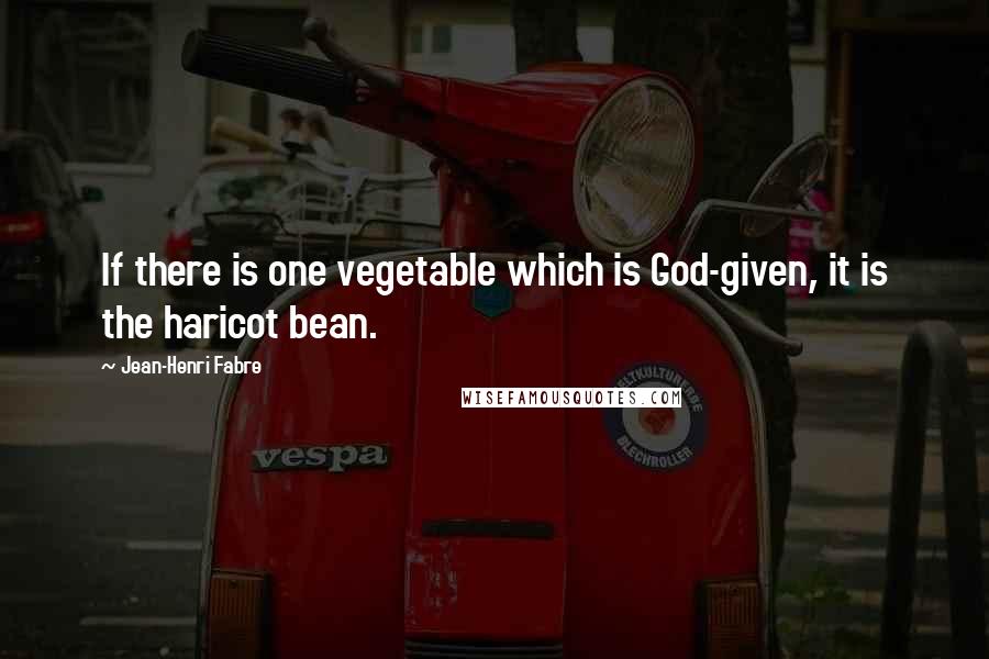 Jean-Henri Fabre Quotes: If there is one vegetable which is God-given, it is the haricot bean.