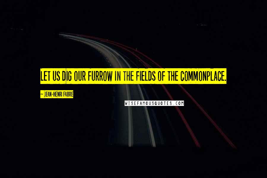 Jean-Henri Fabre Quotes: Let us dig our furrow in the fields of the commonplace.