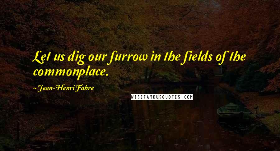 Jean-Henri Fabre Quotes: Let us dig our furrow in the fields of the commonplace.