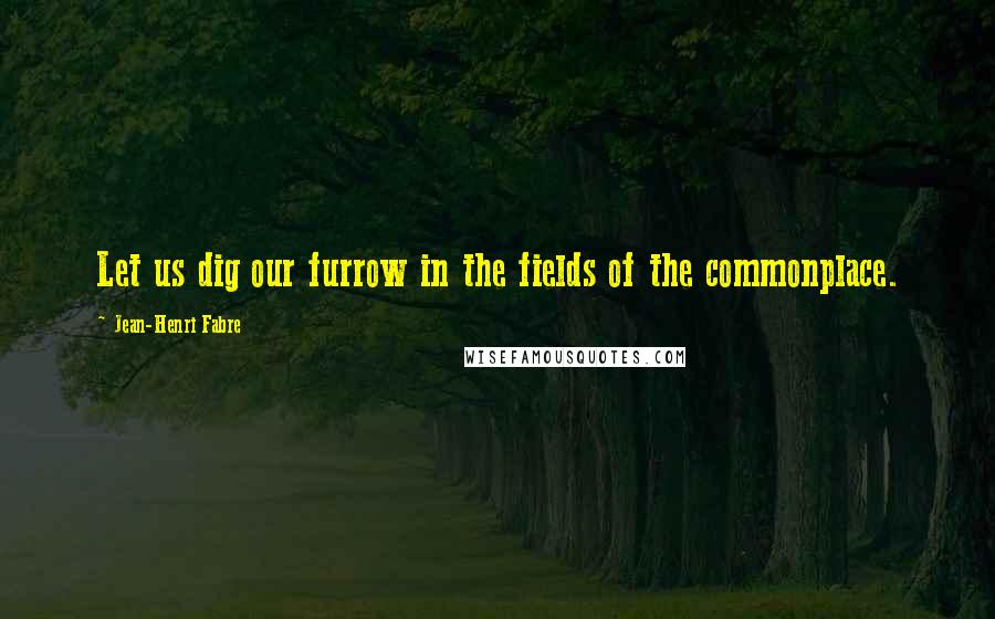 Jean-Henri Fabre Quotes: Let us dig our furrow in the fields of the commonplace.