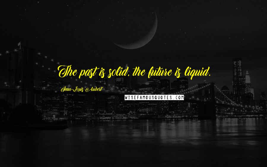 Jean-Louis Aubert Quotes: The past is solid, the future is liquid.