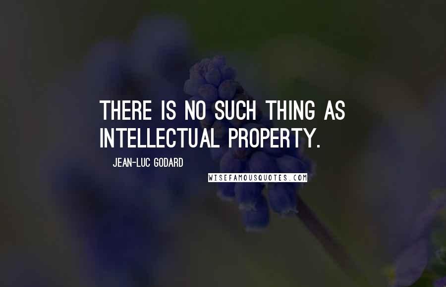 Jean-Luc Godard Quotes: There is no such thing as intellectual property.