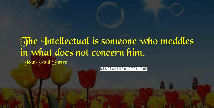 Jean-Paul Sartre Quotes: The Intellectual is someone who meddles in what does not concern him.