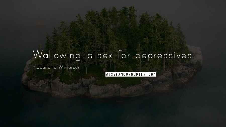 Jeanette Winterson Quotes: Wallowing is sex for depressives.