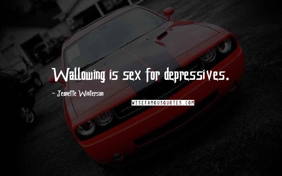 Jeanette Winterson Quotes: Wallowing is sex for depressives.