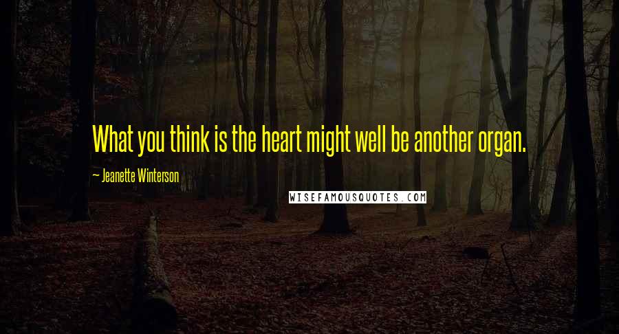 Jeanette Winterson Quotes: What you think is the heart might well be another organ.
